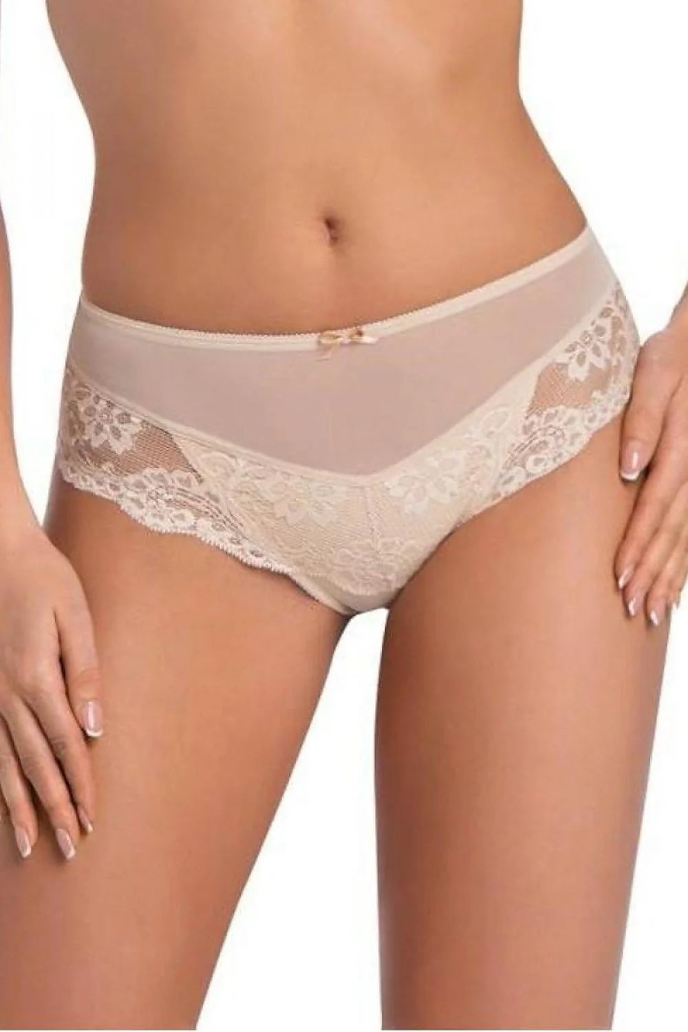 Culottes Teyli Femme Dentelle Beige Élégance Raffinée Coupe Classique Finitions Luxueuses Confort Taille Élastique Lingerie Intimée