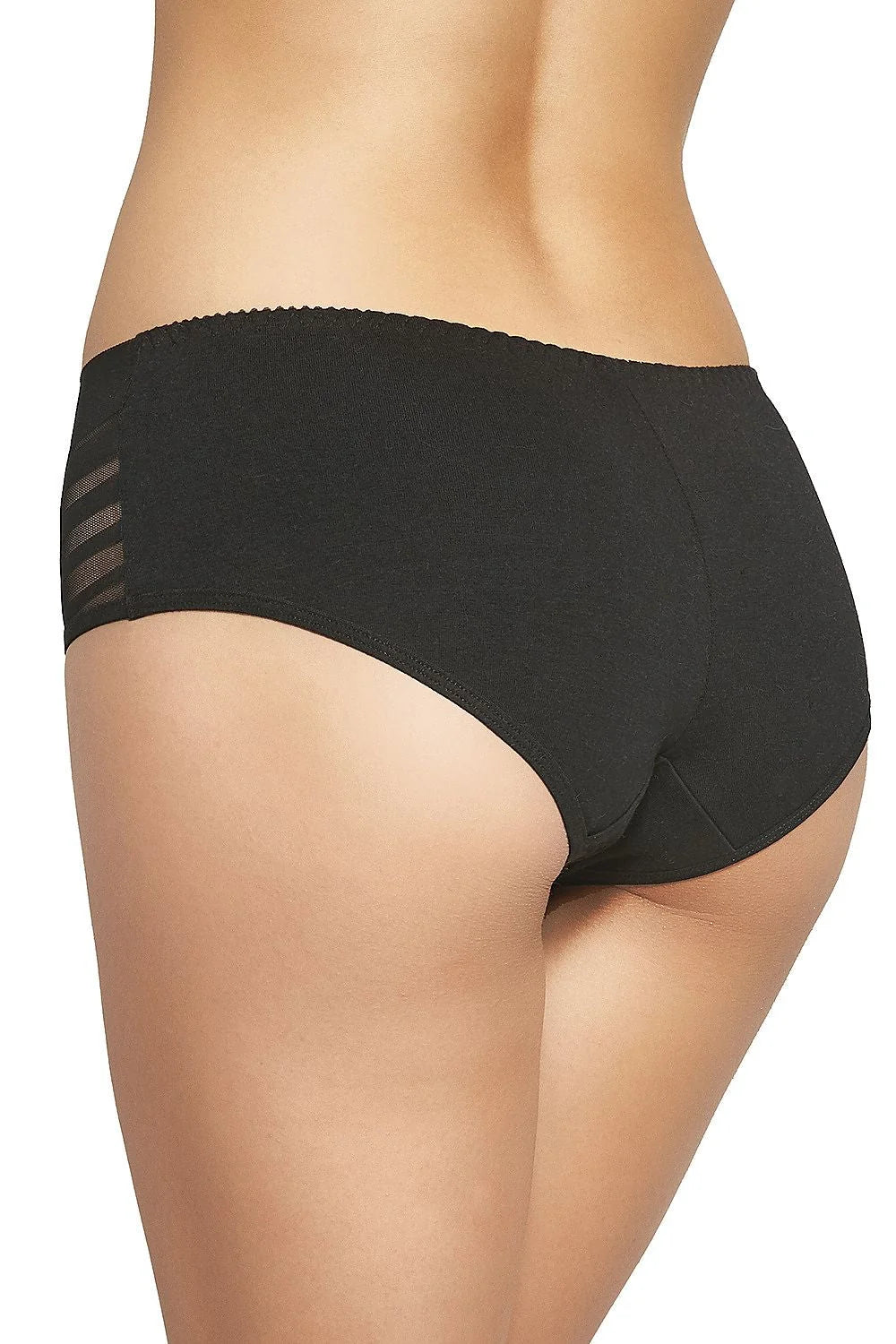 Culottes femmes élégantes modernes coupe basse maille transparente nœud noir confortable matière élasthanne nylon