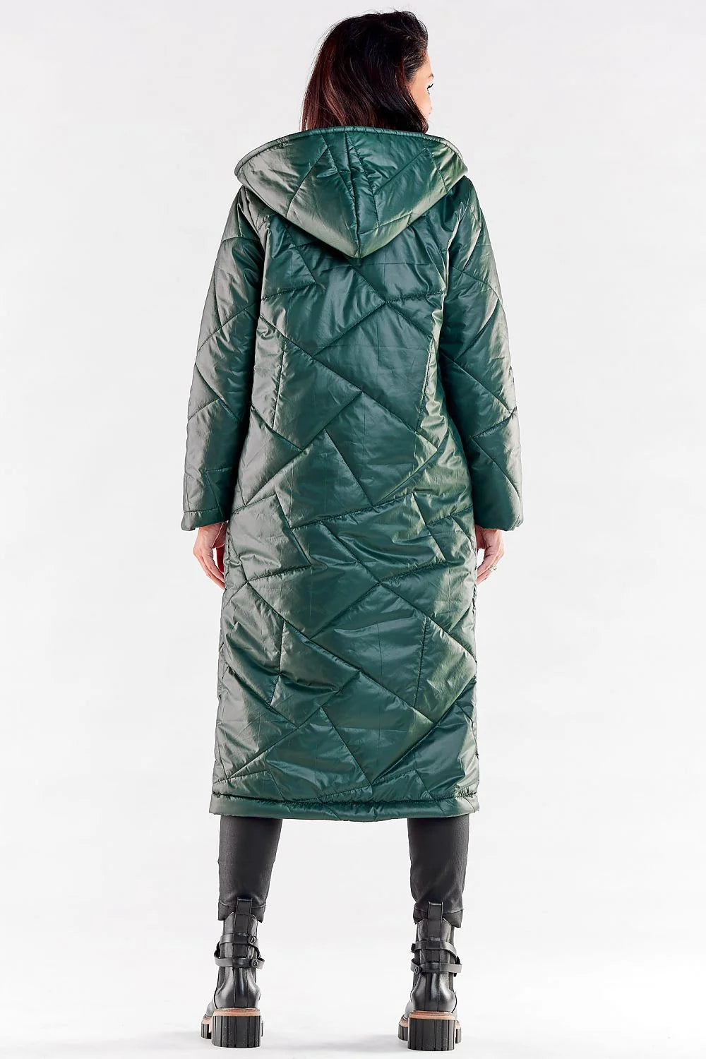 Manteau long pour femmes design moderne fonctionnel matelassé capuche intégrée couleur rouge vif polyester 100 % taille L/XL