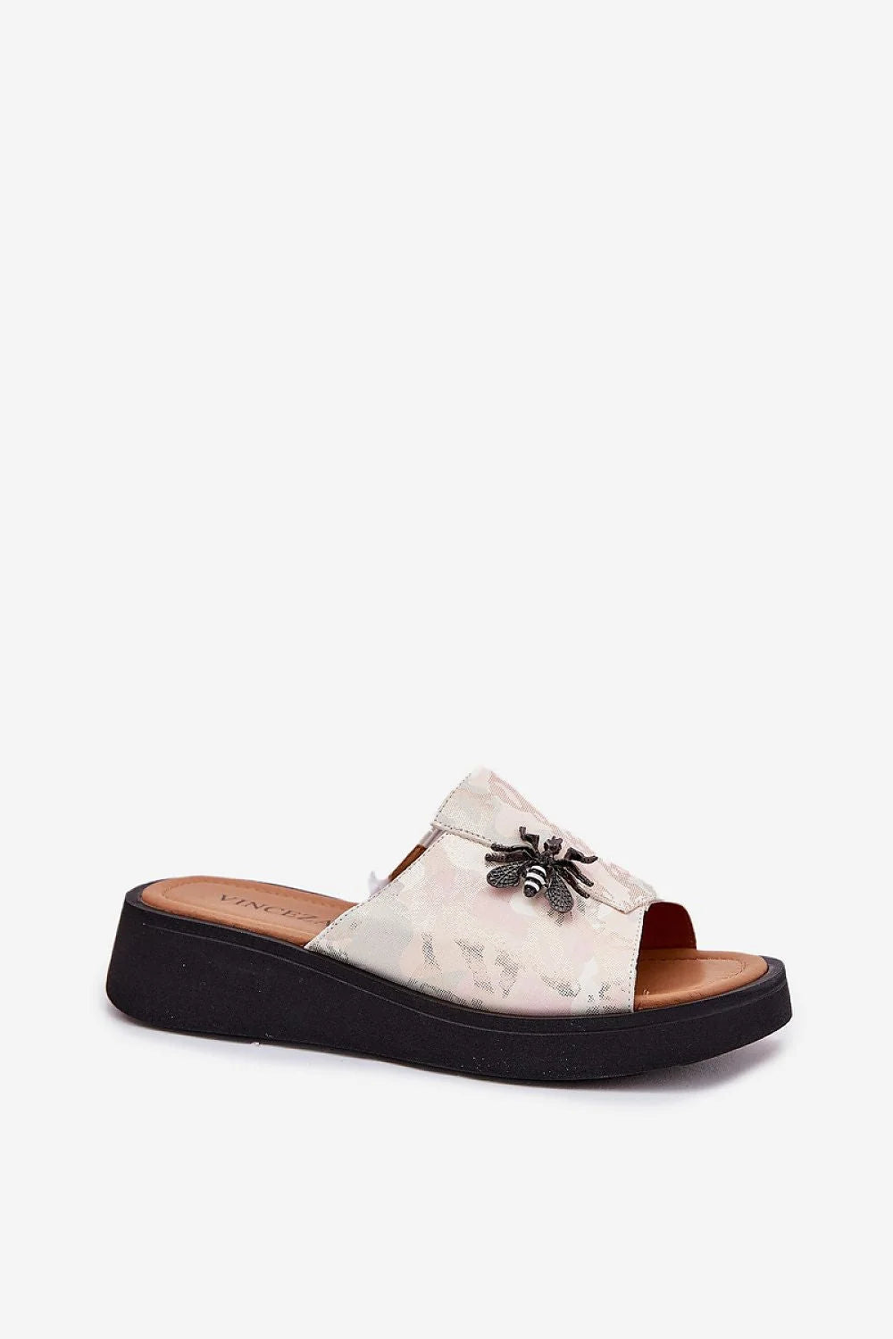 Mules femmes style moderne décontracté talons matelassé abeille rose beige occasions été ville confort élégance originalité