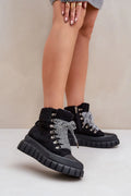 Bottes trappeur Step in style pour femmes en suédine écologique plateforme fourrure synthétique fermeture éclair