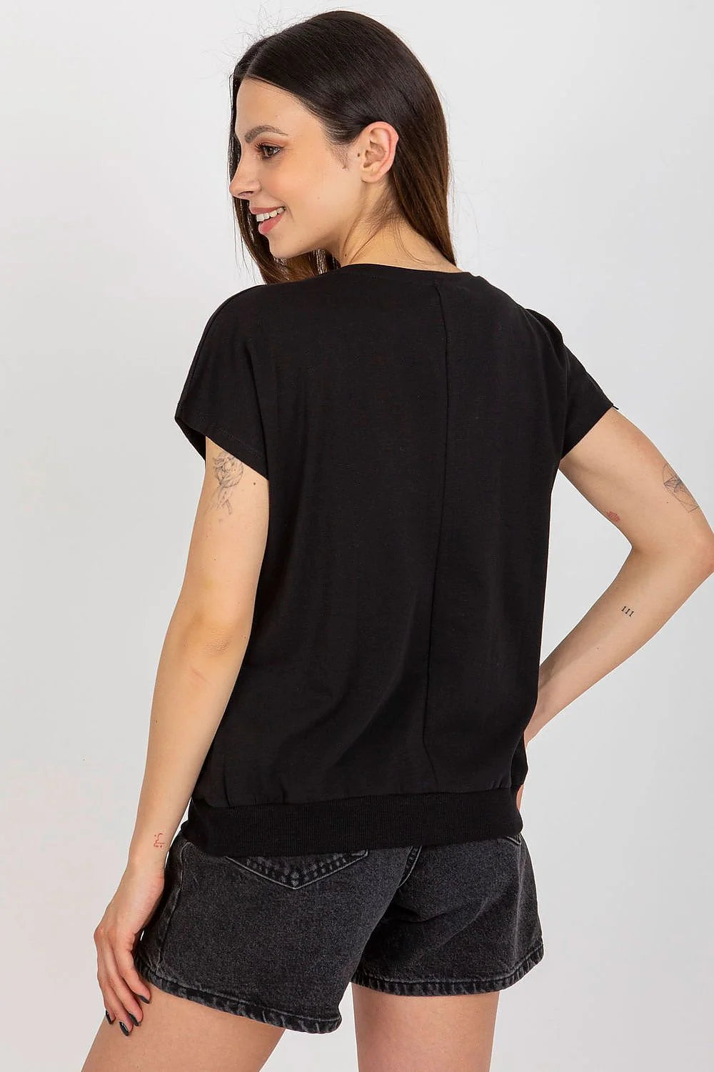 Chemisier Rue Paris T-shirt Femme Design Moderne Cœur doré Écriture Cursive Coton Élasthanne Taille S à XL