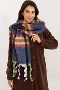 Écharpe à carreaux multicolore pour femme en polyester longue et douillette, style élégant et trendy