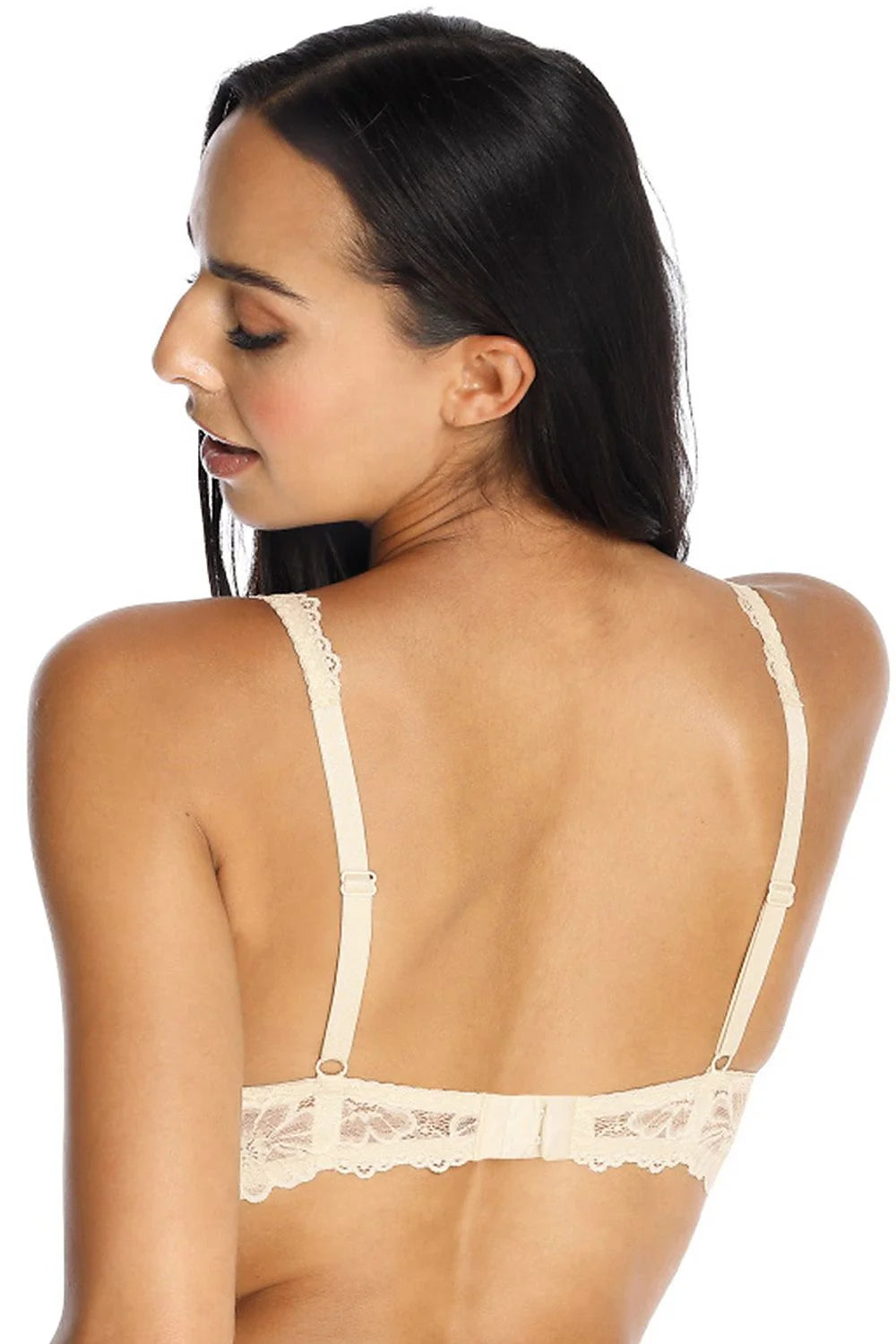 Soutien-gorge rembourré dentelle floral crème nœud satin ajustable bretelles dentelle motifs fleurs armatures doux féminin