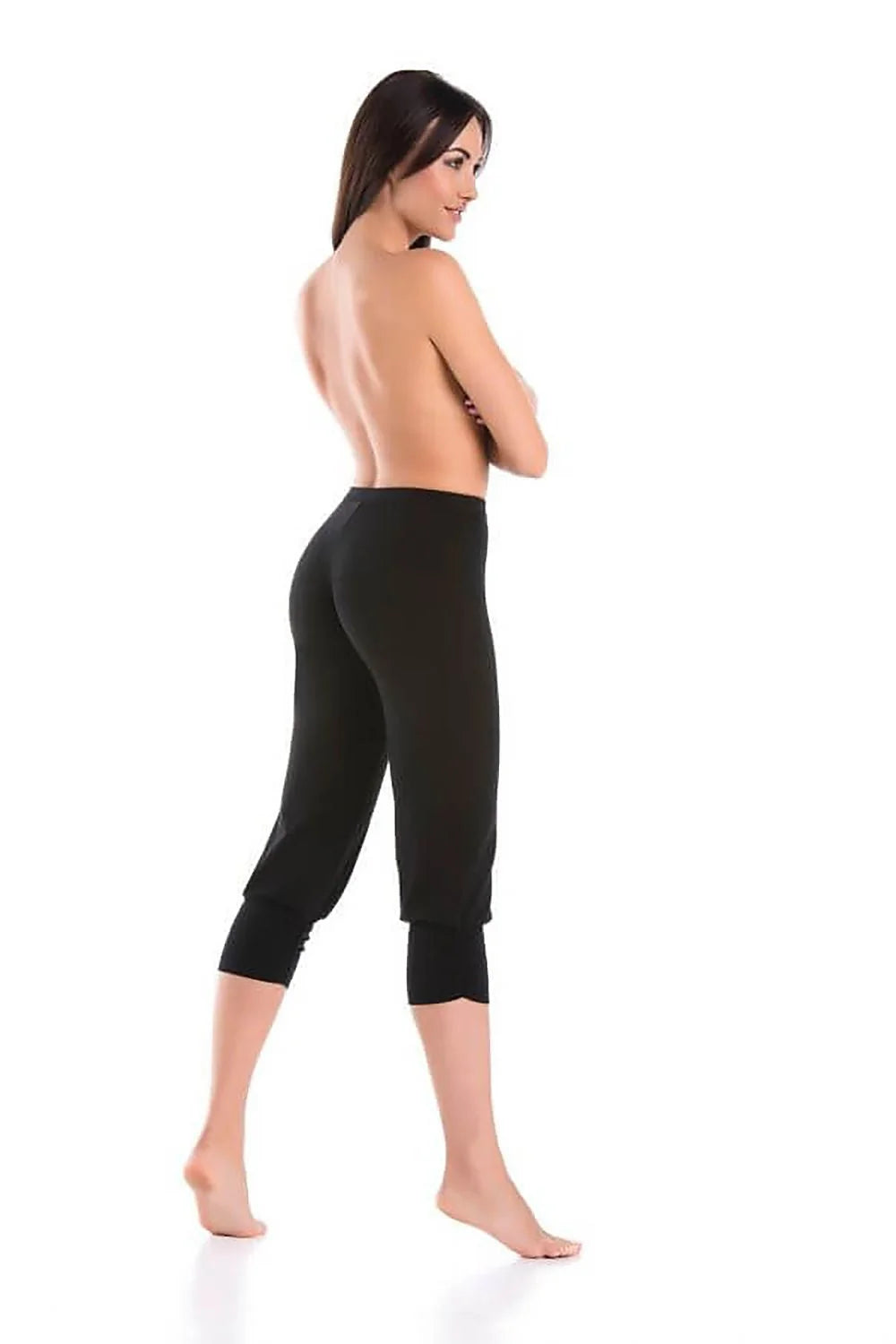 Legging court Teyli pour femme, en coton lycre, jupe large, taille élastique, respirant, style ajusté, mode élégante