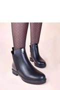 bottines chelsea femme cheville cuir synthétique noir verni empiècement élastique latéral fermeture zippée talon bas carré semelle crantée doublure thermique