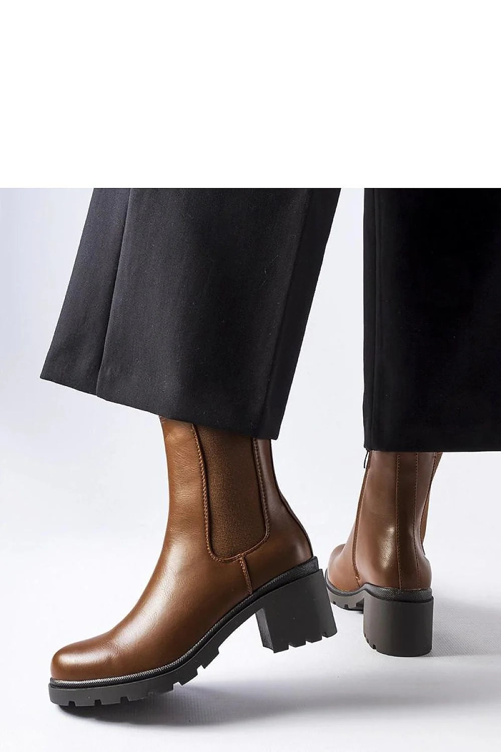 Bottes élégantes femme urban modernes hauteur cheville cuir écologique talon épais confortable style intemporel polyvalent