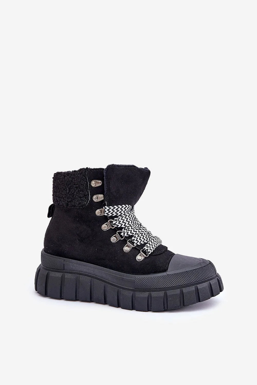 Bottes trappeur Step in style pour femmes en suédine écologique plateforme fourrure synthétique fermeture éclair