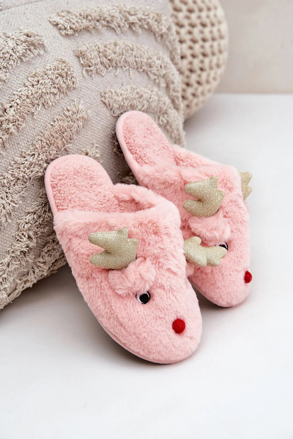 Pantoufles en fourrure pour femmes, style hivernal, fêtes, confort, motif renne, douillet, mode, cadeau, saison froide, intérieur, peluche, rénovation, cadeau Noel