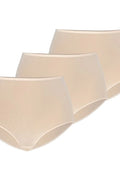 culottes femme taille haute beige microfibre extensible finition lisse couvrance maintien léger invisible coutures discrètes élastique fin confortable