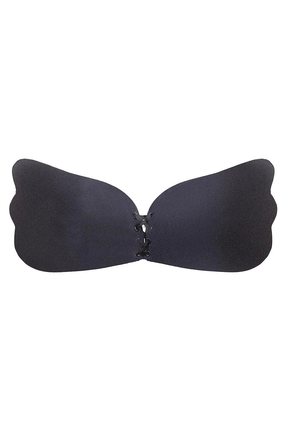 Soutien-gorge silicone invisible minimaliste auto-adhésif push-up noir lacets lingerie discrète dos nu