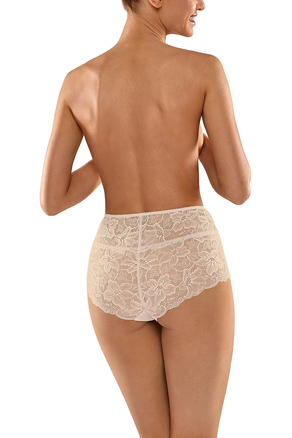 Culottes en dentelle florale taille haute élégantes et confortables pour femmes motifs transparents魅