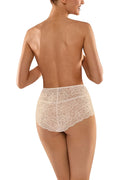 Culottes en dentelle florale taille haute élégantes et confortables pour femmes motifs transparents魅