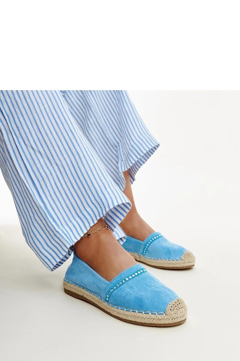 Espadrille Solea bleu ciel en toile corde tressée slip-on confortable été femme