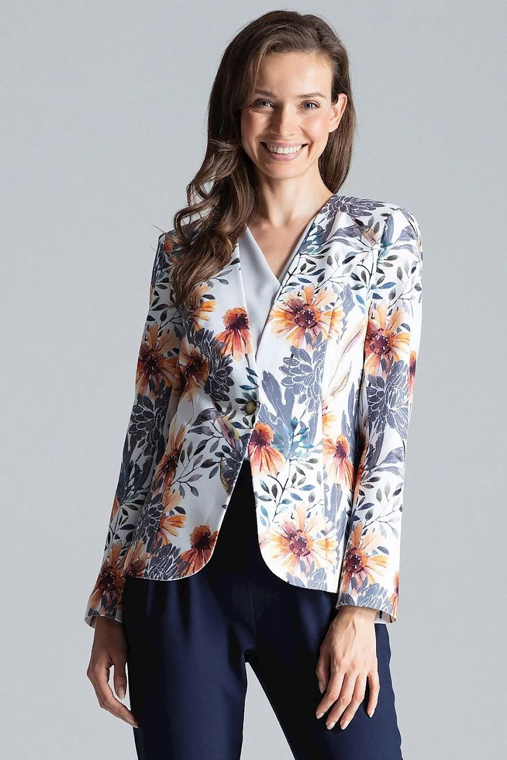 Veste tailleur femme rouge polyester élasthanne élégante ajustée manches longues professionnelle réunions formelles