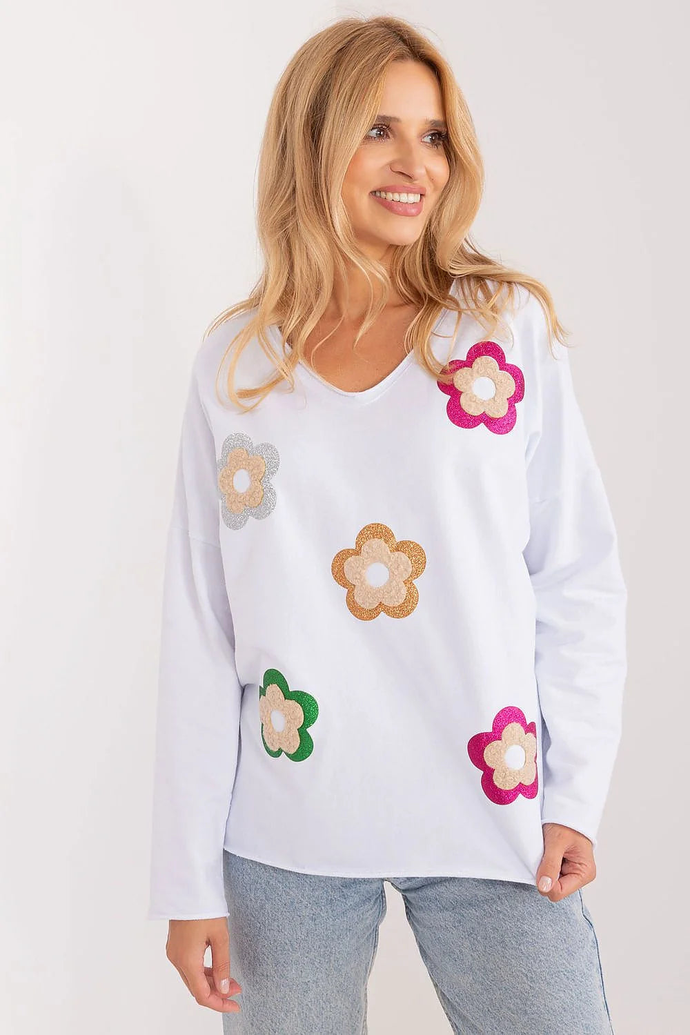 Chemisier décontracté femme motifs floraux manches longues coton style personnel coupe ample couleurs vives高品質