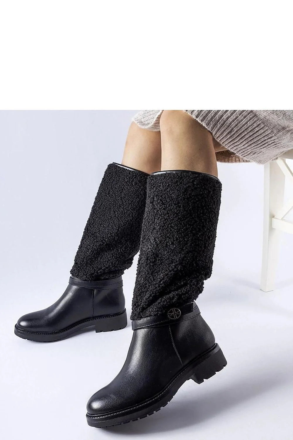 Bottes cuissardes en cuir noir élégantes confortables hiver doublure chaude style classique femmes