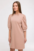 Robe de jour Be Wear élégante coupe ample manches 3/4 col rond genou longueur vacances ville Pologne