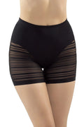 Culottes gainantes pour femmes en maille rayée elasthanne 15% taille haute confortable style moderne sous-vêtements élégants