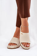 Mules femmes style moderne cuir synthétique plateforme confortable détails dorés été printemps look audacieux
