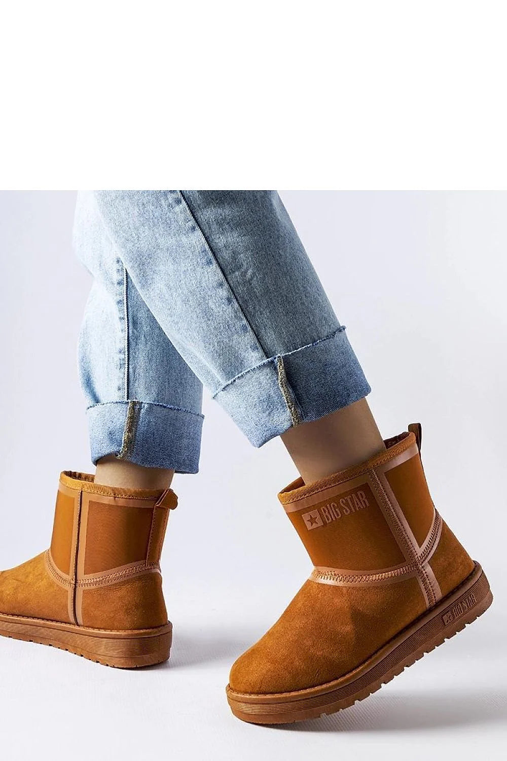 Bottes neige femme daim marron mi-hautes confort chic hiver mode semelle caoutchouc Big Star