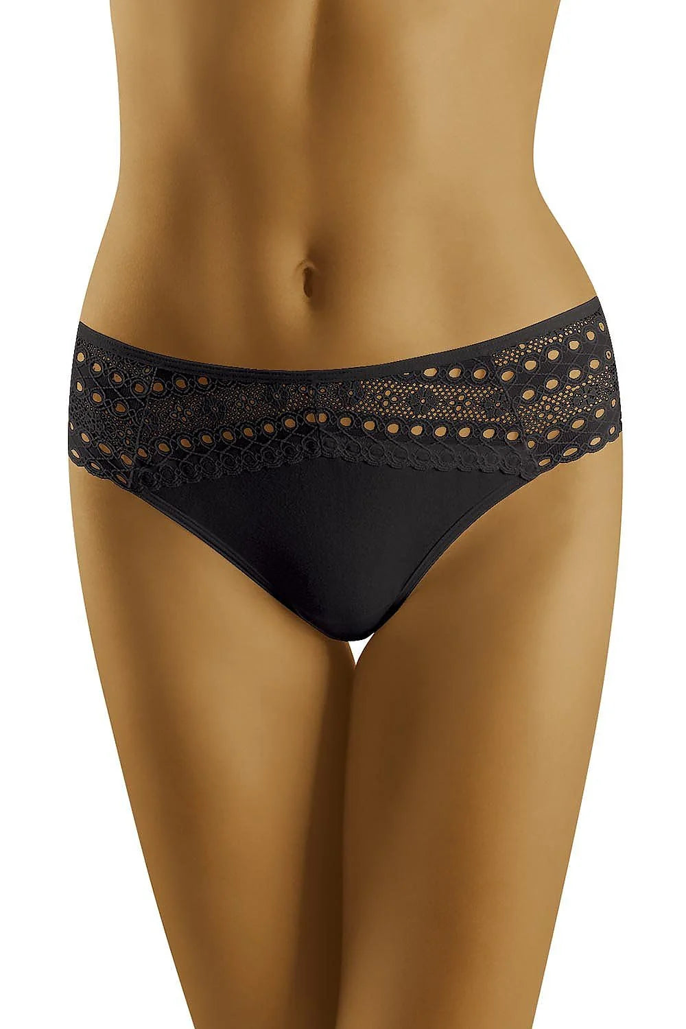 Culotte en coton dentelle ajourée noire élégante coupe midi confortable femme allure moderne sexy