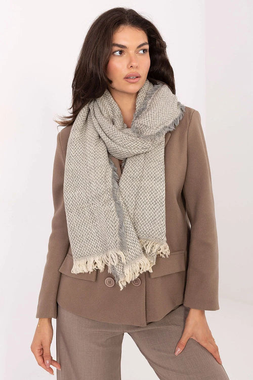 écharpe oversize femme beige gris perle chevrons franges maille épaisse douce enveloppante chaude 220cm 62cm polyvalente manteau chic