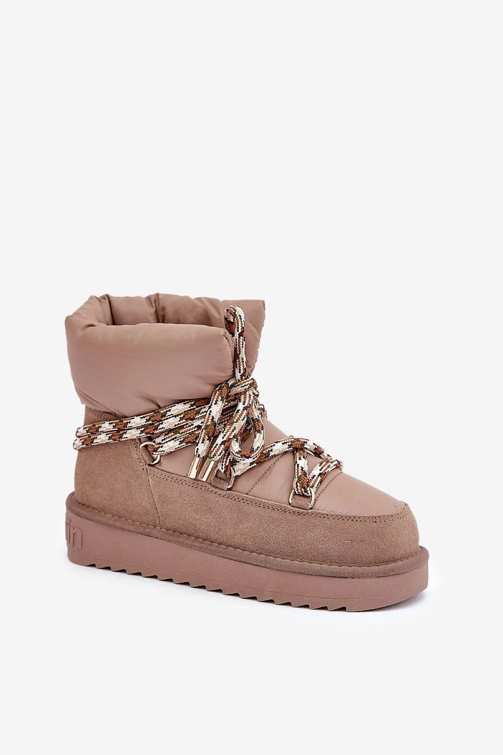 Bottes de neige pour femmes style moderne confortable haute qualité matelassé cuir suédé lacets multicolores semelle caoutchouc fourrure protection contre le froid taille ajustable design urbain haute performance