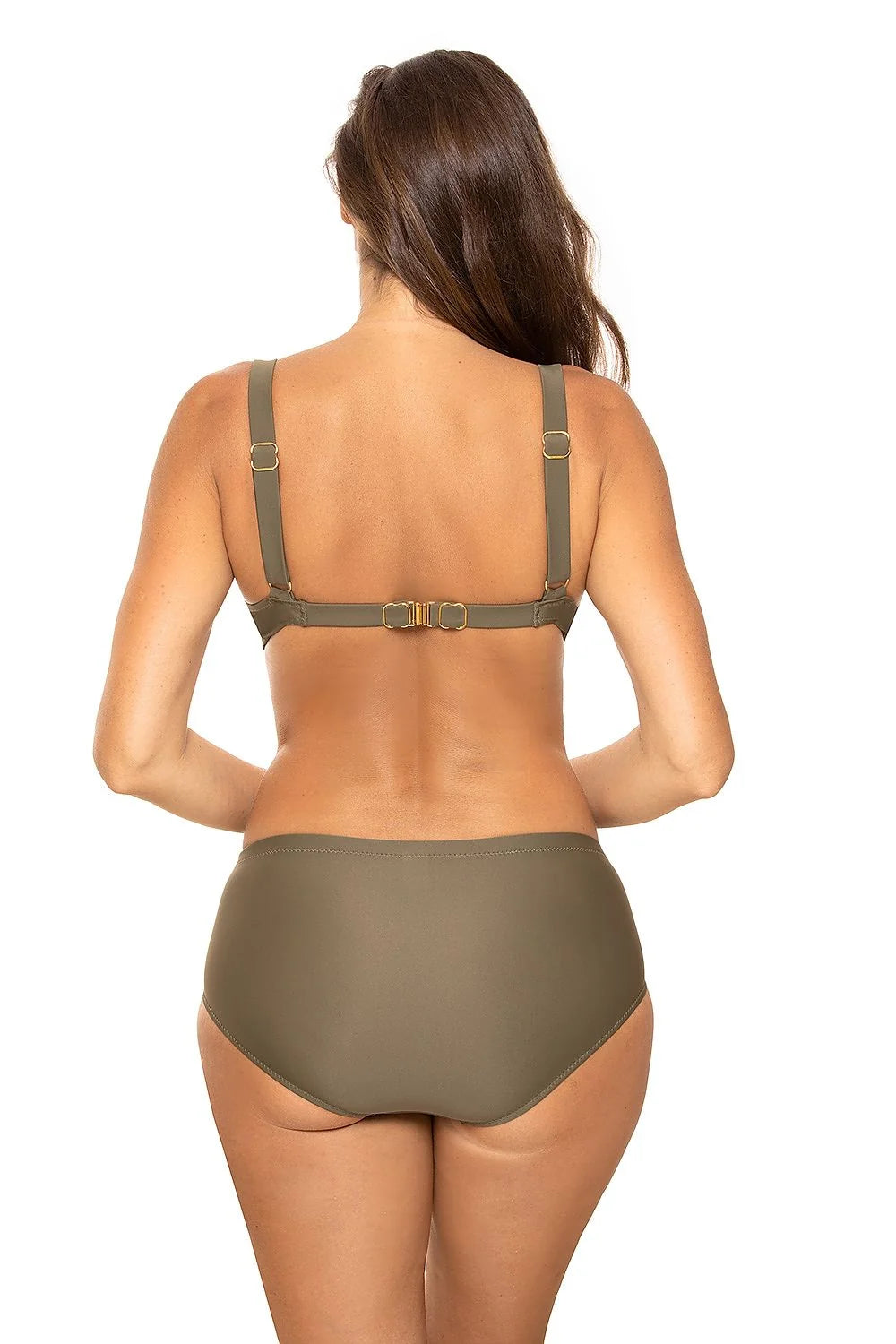 Maillot de bain deux pièces Marko bikini classique élégant bleu ciel polyamide élasthanne soutien-gorge balconnet armatures rembourré culotte taille haute finitions métalliques