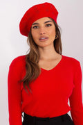Ensemble Beret et Haut à Manches Longues Femme Mode Parisienne Acrylique Coton Cachemire Strass Coupe Slim Occasions Spéciales