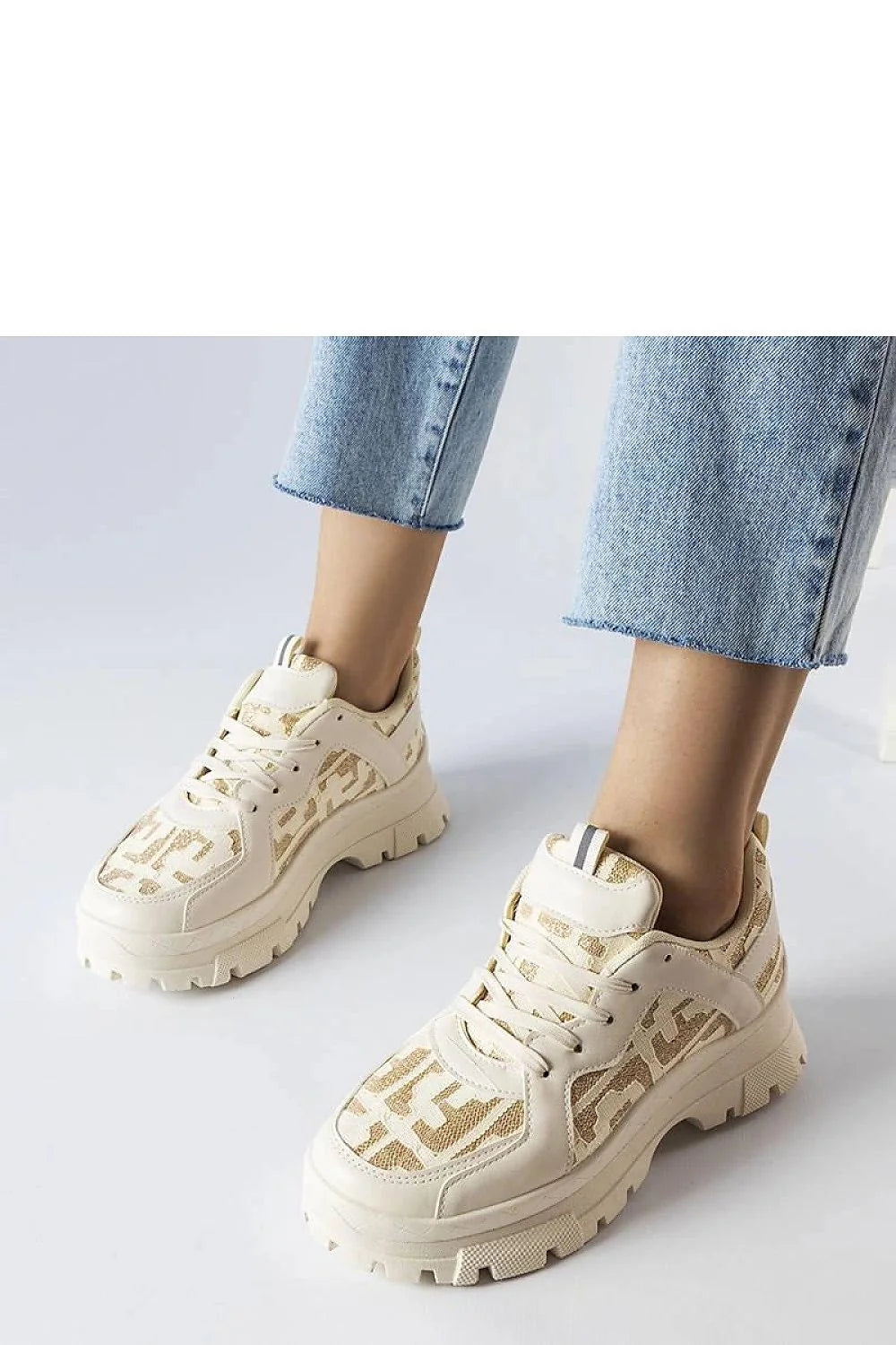 Sneakers femmes robustes beige Brunwick design moderne silhouette chunky cuir synthétique haute qualité confortable été ville