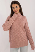 Pullover femme col roulé motifs torsadés confort style intemporel hiver matériaux doux taille généreuse finitions côtelées élégance chaud mode vêtements