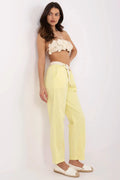 Pantalon femme Italy Moda coupe carrot taille haute ceinture élastique motifs floraux espadrilles couleurs pastel bohème chic été confort style