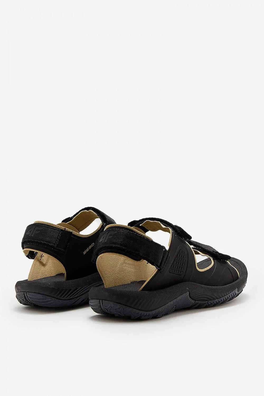 Sandales Step in style 4F pour femmes style sportif confort maximal fermeture Velcro noire beige été randonnée outdoor