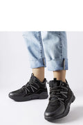 Bottes trappeur Solea design sportif moderne couleur noire tige mesh cuir synthétique lacets renforcés semelle caoutchouc motif adhérence hauteur cheville finitions contrastantes étiquette logo femme