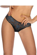 Strings Mat Dentelle Noire Elégance Féminine Coupe Classique Bords Dentelle Satin Femme Tailles 36-44