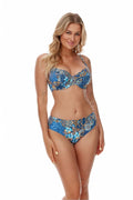 Soutien-gorge de bain floral à bretelles réglables bikini haut armatures culotte classique