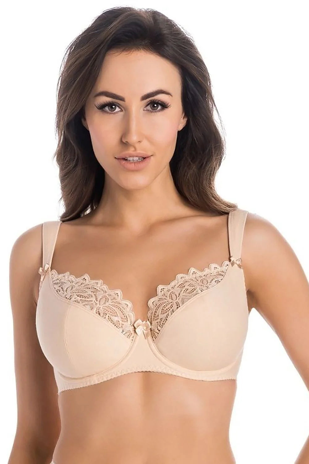 Soutien-gorge en coton semi-doux nude dentelle fleurie microfibre doux femmes