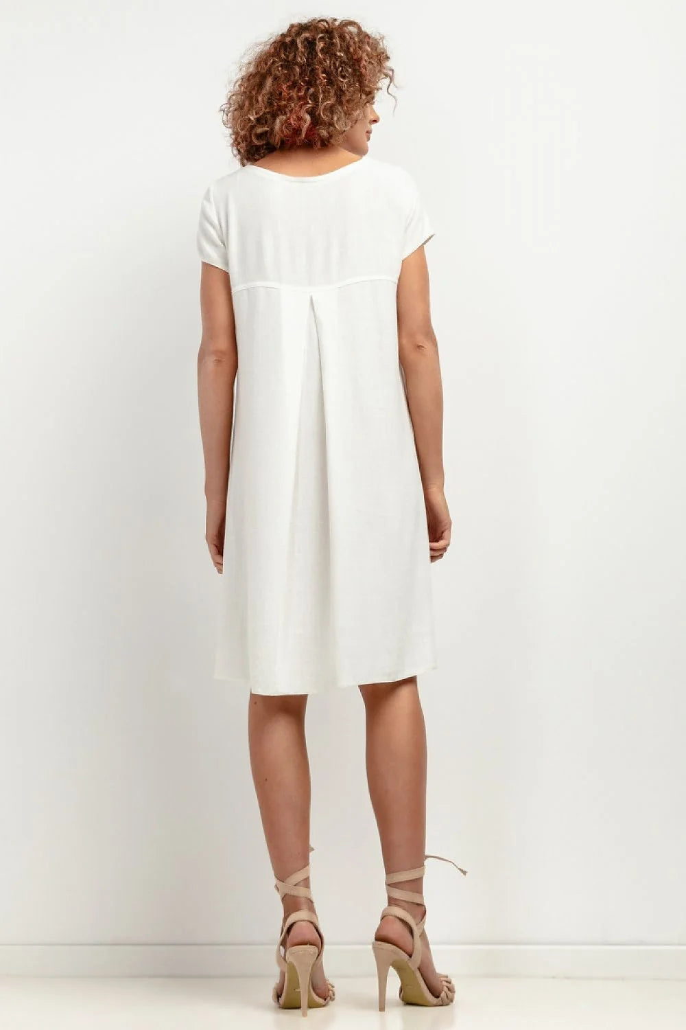 Robe de jour Tessita robe été robe lin viscose robe courte robe blanche robe minimaliste robe femme