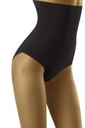 Culotte gainante taille haute microfibre noire confort silhouette lisse invisible sous vêtements sculptante élégante