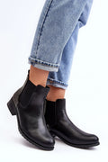 Bottines femmes style Chelsea tige basse cuir artificiel élastique clous métalliques comfort talon renforcé bottes cheville noires