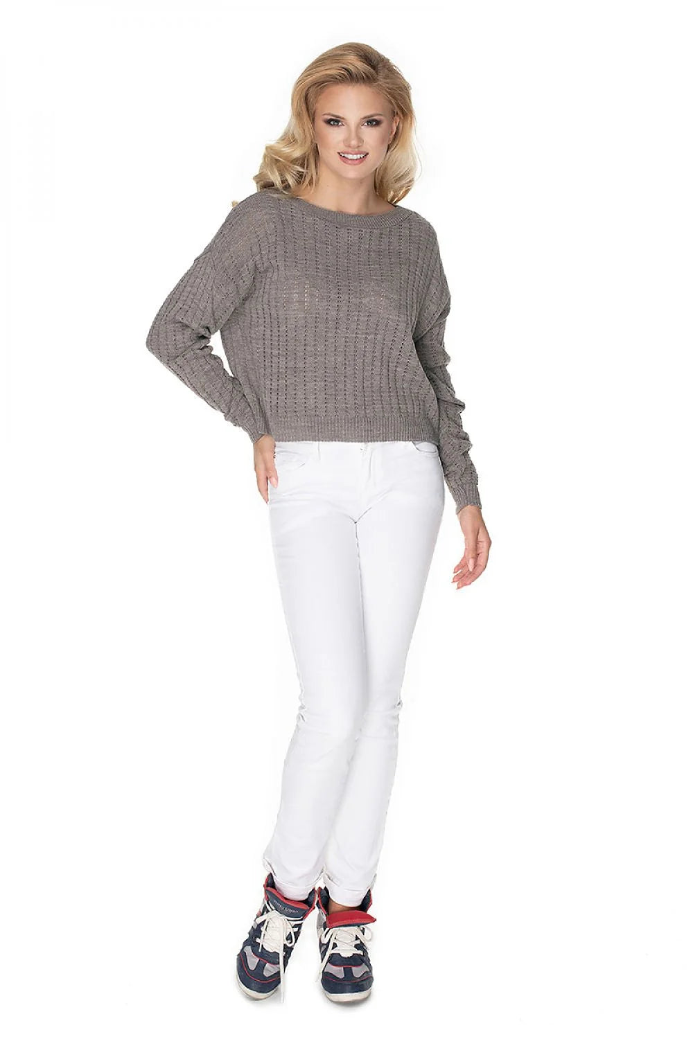 Pull femme en tricot acrylique bordeaux, style élégant, décontracté, automne, hiver, manches longues, col rond