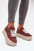 baskets femmes daim naturel haute qualité plateforme massive silhouette affinée jambes allongées polyvalentes quotidienne habillée semelle cuir suédé confort stylé
