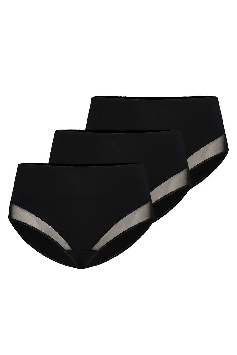 Ensemble de culottes femmes noir taille haute coton élasthanne détails mesh confort style moderne cadeau occasions spéciales