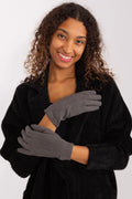 Gants élégants pour femmes en tissu lisse et isolé, coupe ajustée, détails décoratifs aux poignets