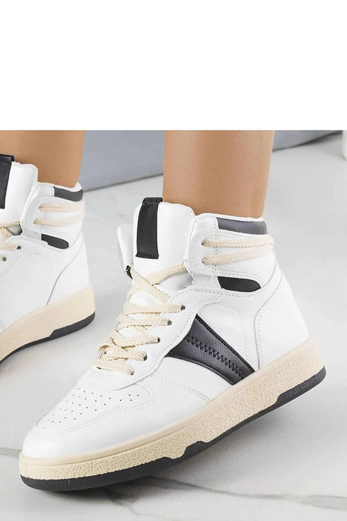 Baskets montantes femme design moderne épuré simili-cuir blanc noir beige confort adhérence occasions quotidiennes style sportif rétro années 80