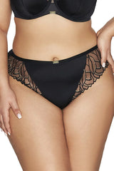 Culottes Ava élégantes en dentelle noire coupe classique confortable microfibre doux finitions luxueuses pour femmes