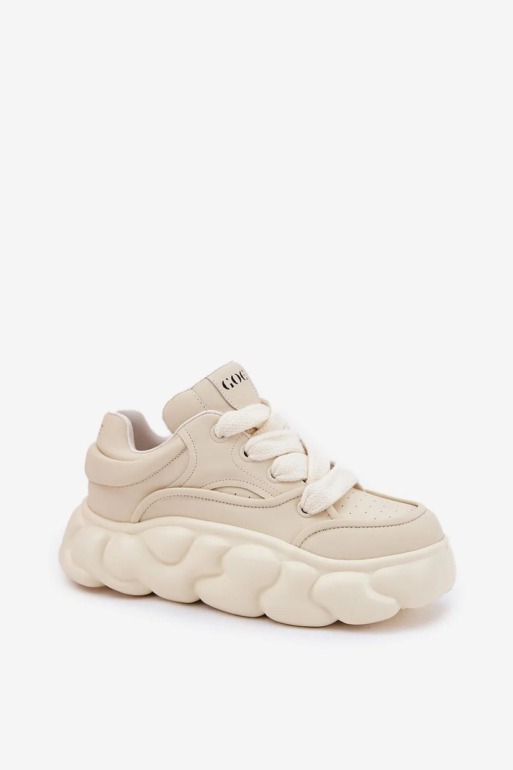Chaussures de sport modernes pour femmes en cuir naturel et cuir artificiel semelle épaisse design volumineux style athlétique et tendance