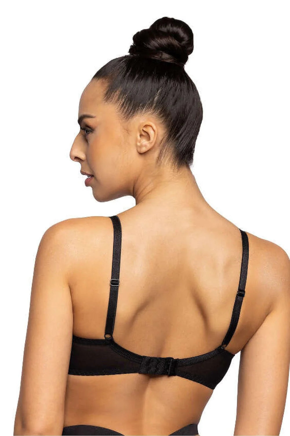 Soutien-gorge balconnet élégant en dentelle noire avec nœud décoratif pour femme, ajustement personnalisé, maintien optimal, occasion spéciale ou quotidienne
