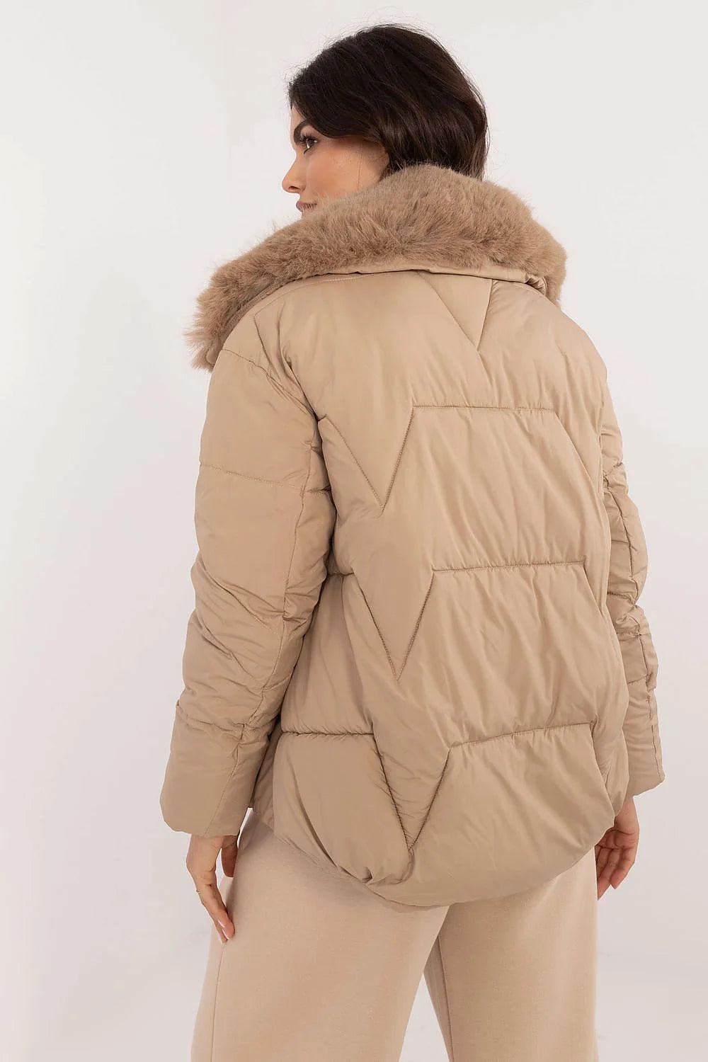 Veste MBM matelassée pour femme en polyester fourrure synthétique automne hiver style décontracté élégant